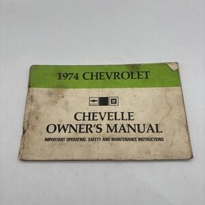 1974 Chevrolet Chevrolet Owners‎ Manual - Original
